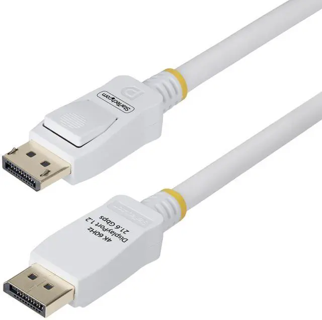 Alt view image 6 of 6 - StarTech 6ft DisplayPort Cable White