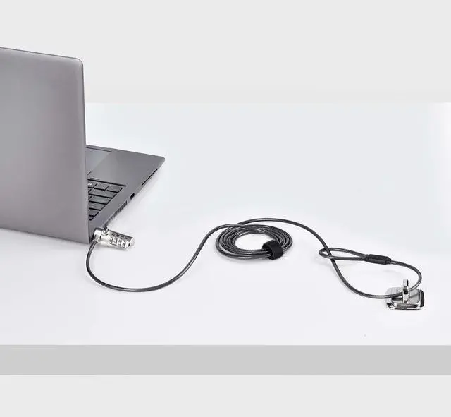Alt view image 4 of 7 - StarTech Slim Lock K-Slot Compatible, 5ft Locking Cable, Anti-Theft for Laptop