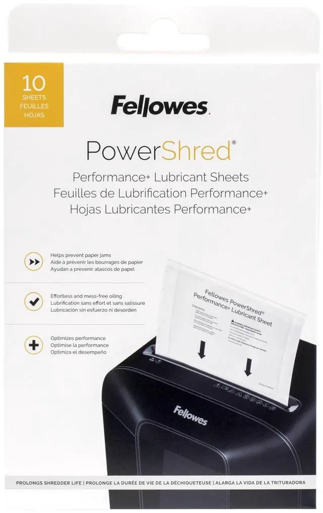 Alt view image 6 of 14 - Powershred Performance+ Lubricant Sheets 8.5 x 6 10/Pack 4015501