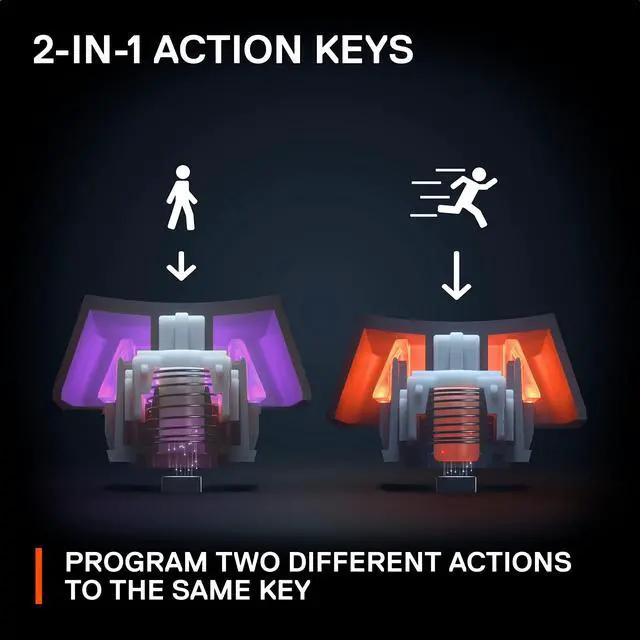Alt view image 3 of 7 - SteelSeries Apex Pro Mechanical Gaming Keyboard Adjustable Actuation Switches