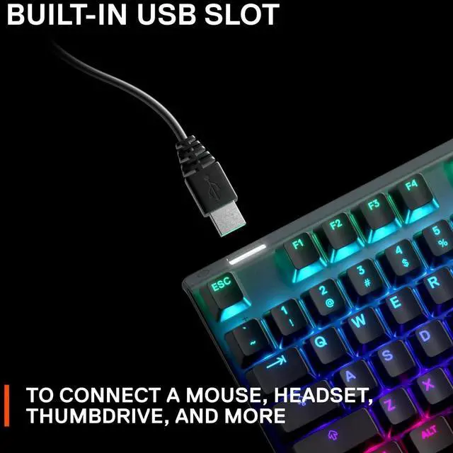 Alt view image 5 of 7 - SteelSeries Apex Pro Mechanical Gaming Keyboard Adjustable Actuation Switches