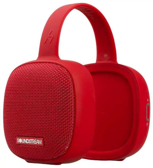 Alt view image 3 of 7 - Soundstream h2GO IPX7 Waterproof Portable Bluetooth Speaker - Red