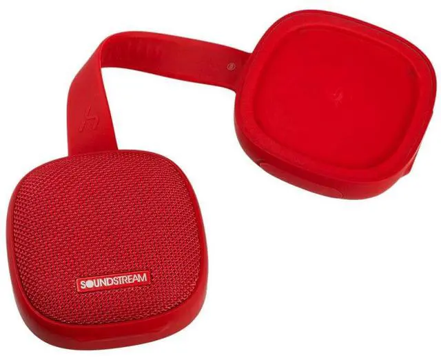 Alt view image 6 of 7 - Soundstream h2GO IPX7 Waterproof Portable Bluetooth Speaker - Red
