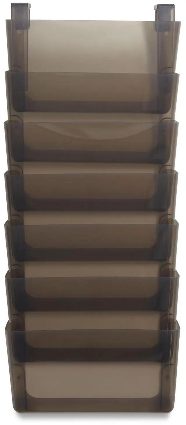 Main image of Tru Red Unbreakable Plastic Wall File 7 Sections Letter Size Smoke TR55349