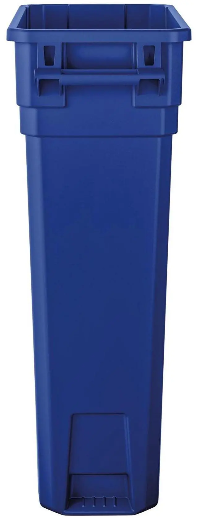 Alt view image 3 of 6 - 23 Gallon Resin Slim Recycling Trash Can Plastic Blue/White TCNH2030BLR