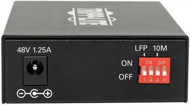 Alt view image 2 of 6 - Tripp Lite series Gigabit Multimode Fiber to Ethernet Media Converter -  PoE+ International Power Cables - 10/100/1000 LC - 850 nm - 550 m 1,804 ft.  N785-INT-PLCMM1