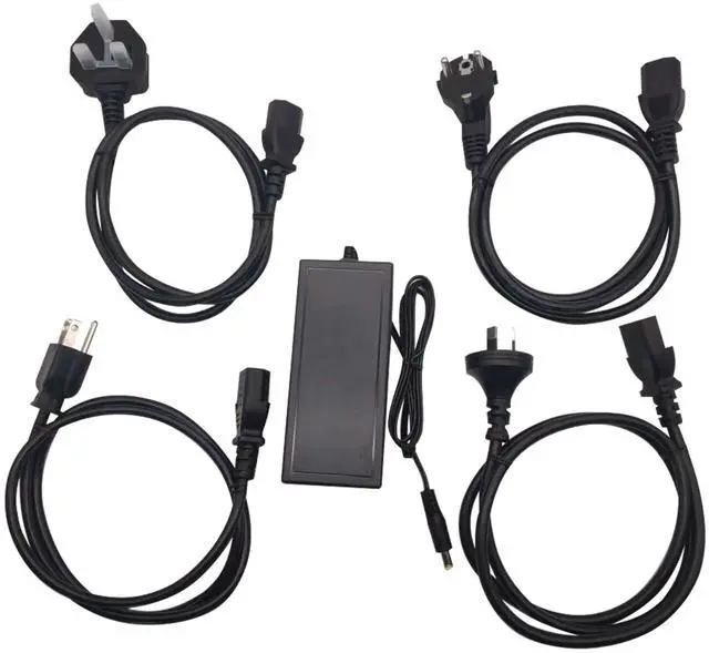 Alt view image 5 of 6 - Tripp Lite series Gigabit Multimode Fiber to Ethernet Media Converter -  PoE+ International Power Cables - 10/100/1000 LC - 850 nm - 550 m 1,804 ft.  N785-INT-PLCMM1