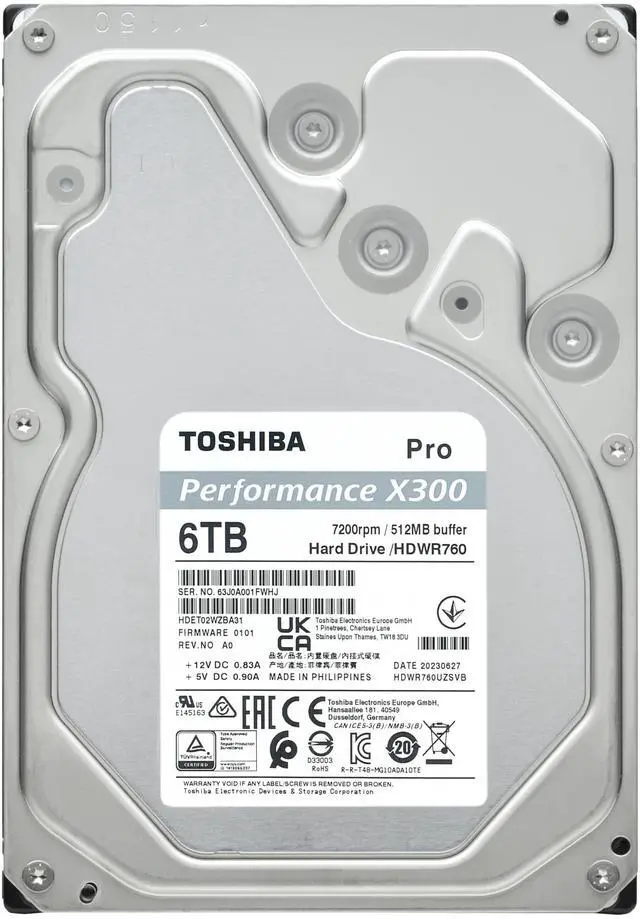 Alt view image 6 of 15 - Toshiba X300 PRO 6TB High Workload Performance for Creative Professionals 3.5"