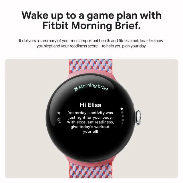 Alt view image 7 of 7 - Google Pixel Watch 3 45mm Smartwatch, Heart Rate Tracking, Porcelain Band