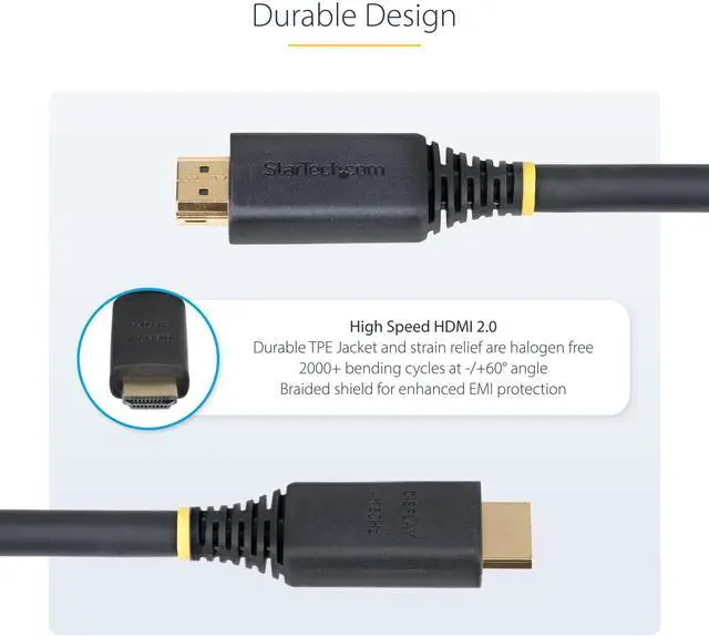Alt view image 5 of 6 - StarTech 35ft Active High Speed HDMI Cable for TV/Monitor HDMI2-CABLE-4K60-35F