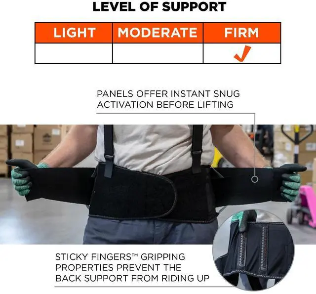 Alt view image 3 of 7 - ProFlex 2000SF High-Performance Spandex Back Support Brace 4X-Large 52" to 58" Waist Black 11288