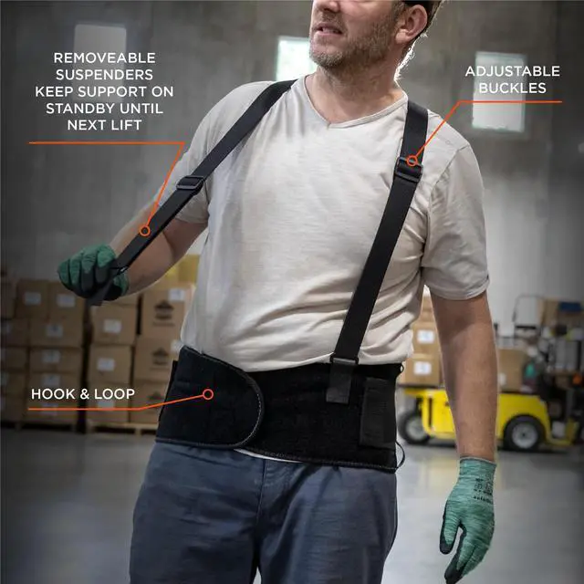 Alt view image 7 of 7 - ProFlex 2000SF High-Performance Spandex Back Support Brace 4X-Large 52" to 58" Waist Black 11288