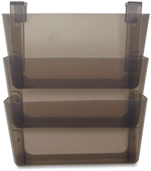 Main image of Tru Red Unbreakable Plastic Wall File 3 Sections Letter Size Smoke TR55346
