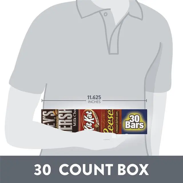 Alt view image 2 of 4 - HERSHEY'S, KIT KAT and REESE'S Assortment Bars, 45 oz Bulk Value Pack (30 Piece)