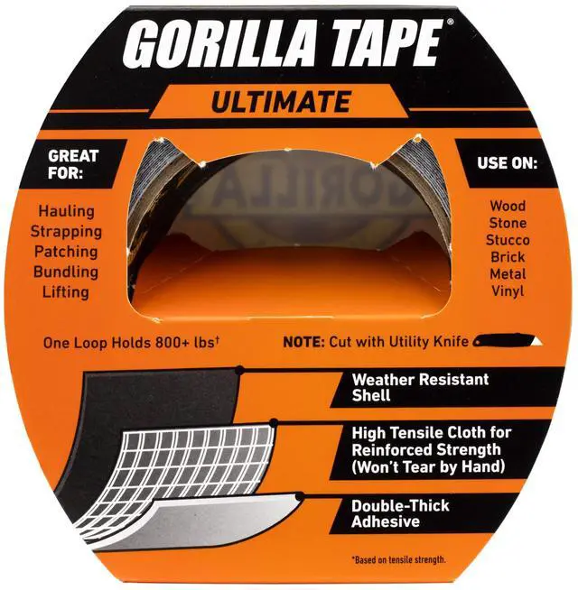 Alt view image 7 of 7 - Ultimate Tape 3" Core 1.88" x 20 yd Black 113499