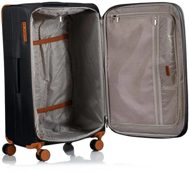 Alt view image 4 of 7 - CHAMPS Classic Collection 3-piece Softside Luggage set Black with Spinner Wheels