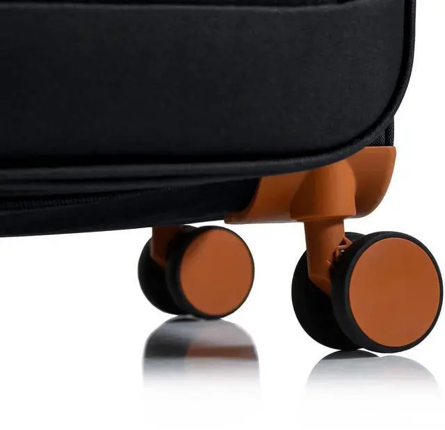 Alt view image 7 of 7 - CHAMPS Classic Collection 3-piece Softside Luggage set Black with Spinner Wheels