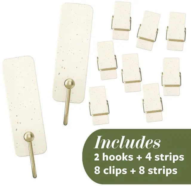 Alt view image 4 of 7 - 3M Command Mixed Hooks Pack, Vanilla Bean, 10/Pack VBMHP-10ESF