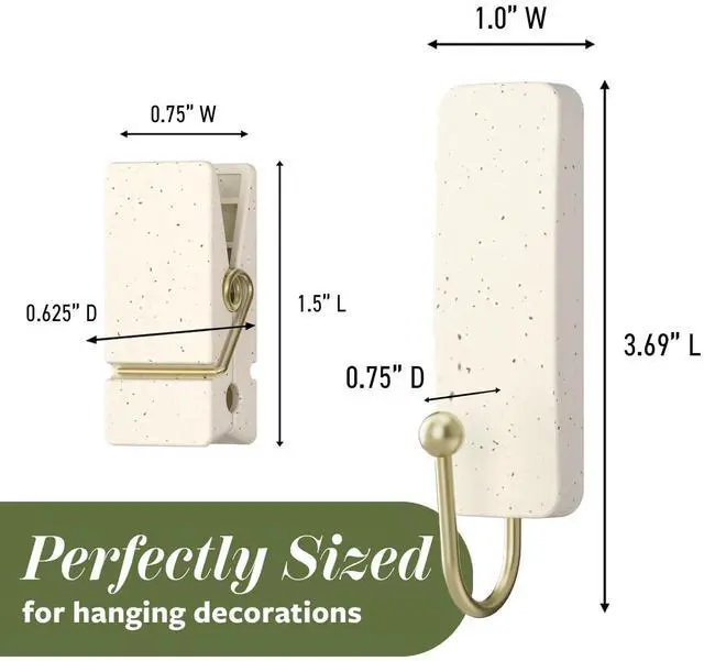 Alt view image 6 of 7 - 3M Command Mixed Hooks Pack, Vanilla Bean, 10/Pack VBMHP-10ESF