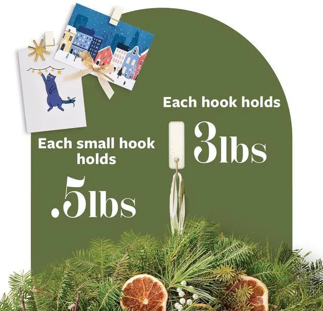 Alt view image 7 of 7 - 3M Command Mixed Hooks Pack, Vanilla Bean, 10/Pack VBMHP-10ESF