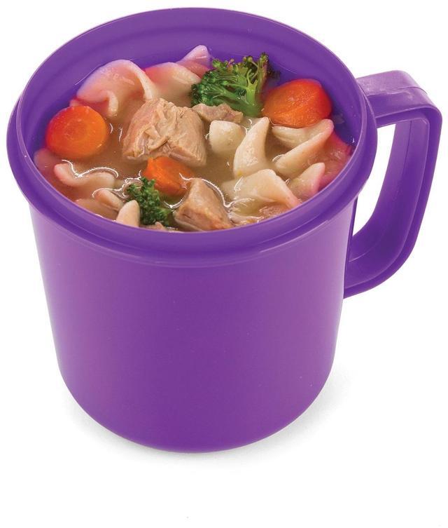 Alt view image 2 of 2 - SnapLock Leak Proof Easy Open Stackable Soup To-Go Container, Purple