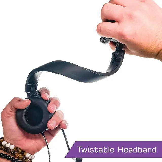Alt view image 4 of 6 - Maxell Kids Safe Listening Over-ear Headset with Boom Mic (198021) - Black