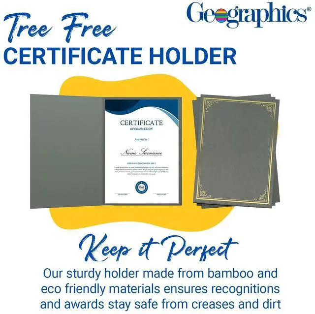 Alt view image 2 of 7 - Geographics Tree Free 8.5x11 Document Cover Grey 5Ct