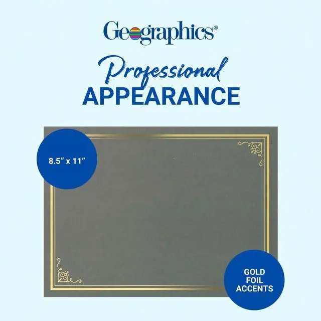 Alt view image 3 of 7 - Geographics Tree Free 8.5x11 Document Cover Grey 5Ct