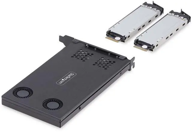 Alt view image 3 of 7 - StarTech Dual-Bay M.2 NVMe SSD to PCIe x8 Removable Mobile Rack 2M2-REMOVABLE-PCIE