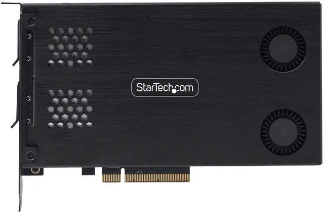 Alt view image 4 of 7 - StarTech Dual-Bay M.2 NVMe SSD to PCIe x8 Removable Mobile Rack 2M2-REMOVABLE-PCIE
