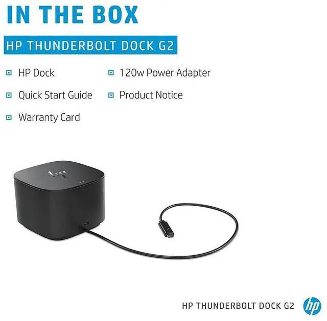 Alt view image 5 of 6 - Hp Thunderbolt Dock G2 with Combo Cable 3TR87AA