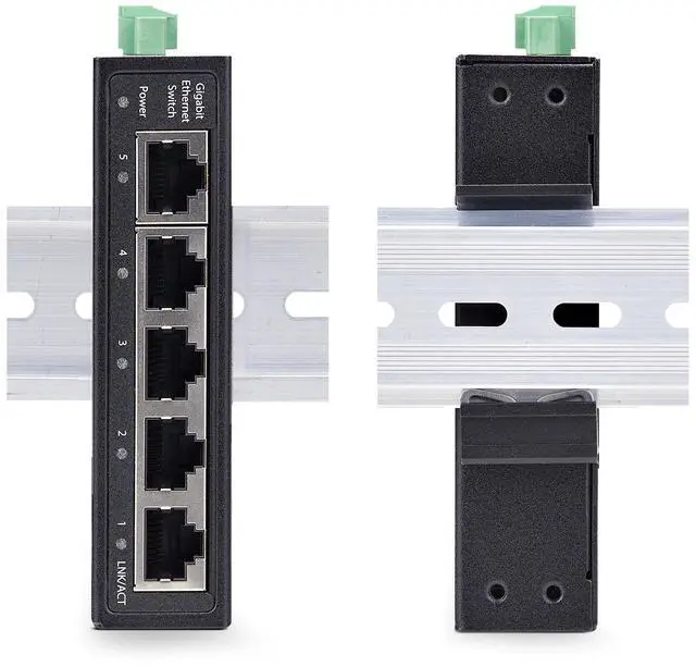 Alt view image 2 of 7 - StarTech 5-Port Unmanaged Industrial Network Switch I51G-ETHERNET-SWITCH