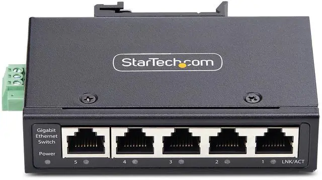 Alt view image 5 of 7 - StarTech 5-Port Unmanaged Industrial Network Switch I51G-ETHERNET-SWITCH