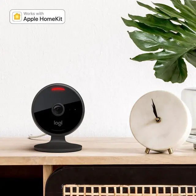 Alt view image 17 of 20 - Logitech 961-000489 Indoor HD Network Camera - Graphite - 15 ft Infrared Night Vision - Table Mount, Shelf Mount, Wall Mount, Ceiling Mount - Apple HomeKit Supported - IP64 - Water Proof