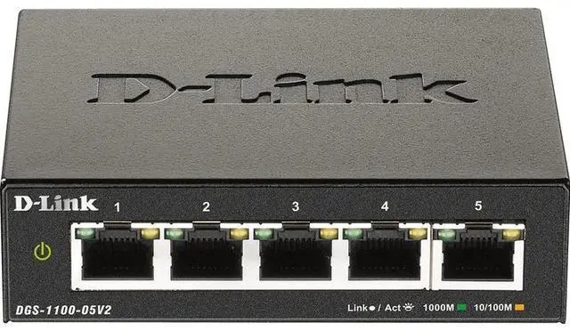 Alt view image 7 of 13 - D-Link 5-Port Gigabit Smart Managed Switch | Web Managed | Cable Diagnostics | Fanless | Compact Metal Desktop | NDAA Compliant - (DGS-1100-05V2)