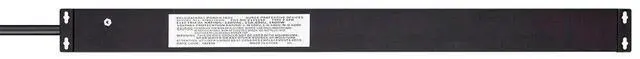 Alt view image 19 of 19 - Monoprice 6 Outlet Metal Surge Protector Power Strip - Black With 15 Feet Cord | 540 Joules