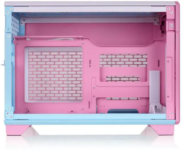 Alt view image 11 of 14 - Thermaltake TR100 SFF Chassis; mITX Support; 18.9 Liters; PCIe 4.0 Riser Cable Included; 360mm GPU Clearance; 280mm Radiator Support; Removable PCIe Bracket; Bubble Pink; CA-11A-00SANN-00