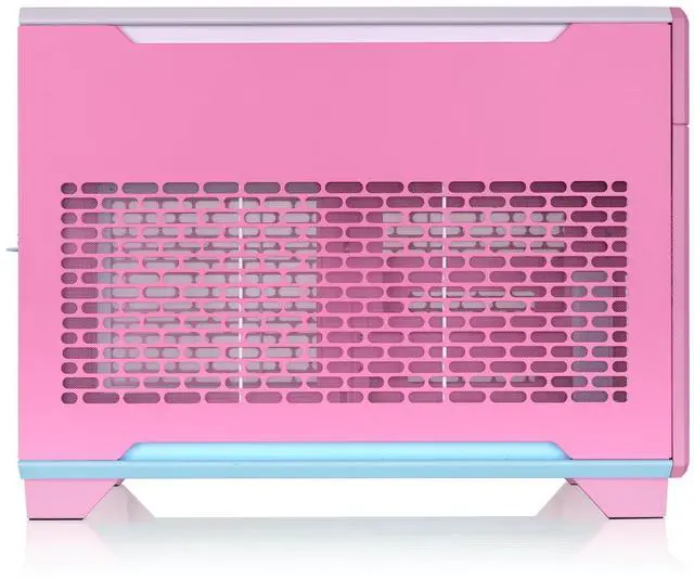 Alt view image 13 of 14 - Thermaltake TR100 SFF Chassis; mITX Support; 18.9 Liters; PCIe 4.0 Riser Cable Included; 360mm GPU Clearance; 280mm Radiator Support; Removable PCIe Bracket; Bubble Pink; CA-11A-00SANN-00
