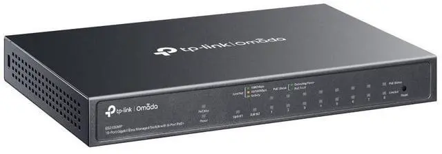 Alt view image 3 of 4 - TP-Link Omada ES210GMP 8 Ports POE+ Compliant Gigabit Easy Managed Switch with SFP