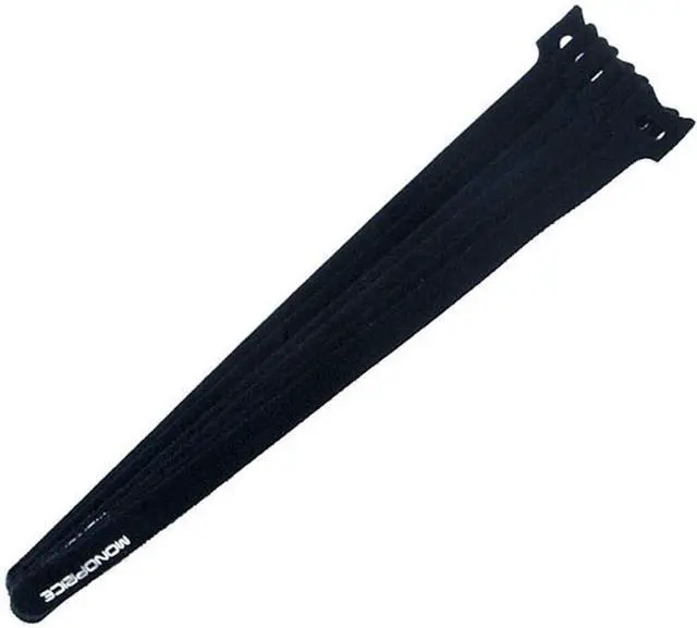 Alt view image 8 of 13 - Monoprice Hook and Loop Fastening Cable Ties, 13in, 100 pcs/pack, Black
