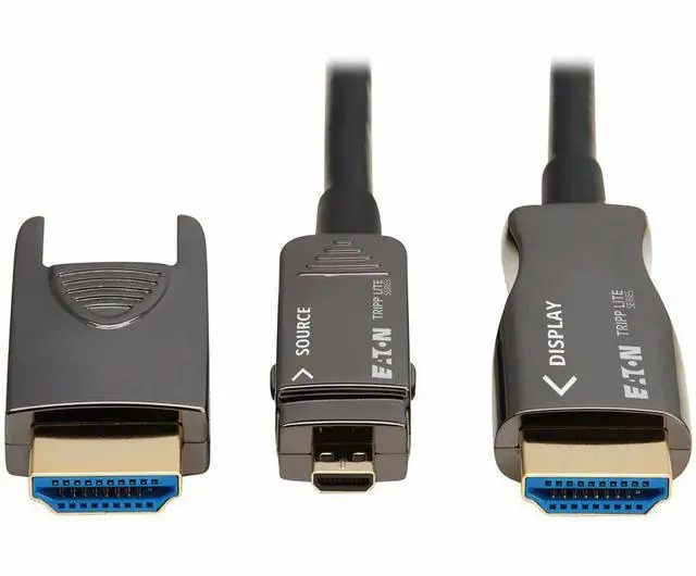 Main image of Tripp Lite series 8K HDMI Fiber Active Optical Cable (AOC), M/M, Black, 10 m