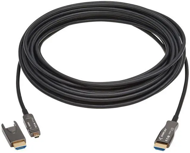 Alt view image 3 of 7 - Tripp Lite series 8K HDMI Fiber Active Optical Cable (AOC), M/M, Black, 10 m