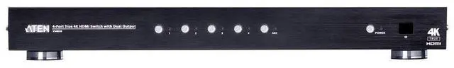 Alt view image 11 of 15 - Aten 4-Port True 4K HDMI Switch with Dual Output VS482B - 4096 x 2160 - 4K - 4 x 2 - 2 x HDMI Out