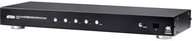 Alt view image 10 of 15 - Aten 4-Port True 4K HDMI Switch with Dual Output VS482B - 4096 x 2160 - 4K - 4 x 2 - 2 x HDMI Out