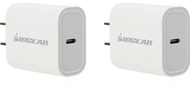 Alt view image 3 of 8 - IOGEAR GearPower Compact USB-C 20W Charger 2-Pack