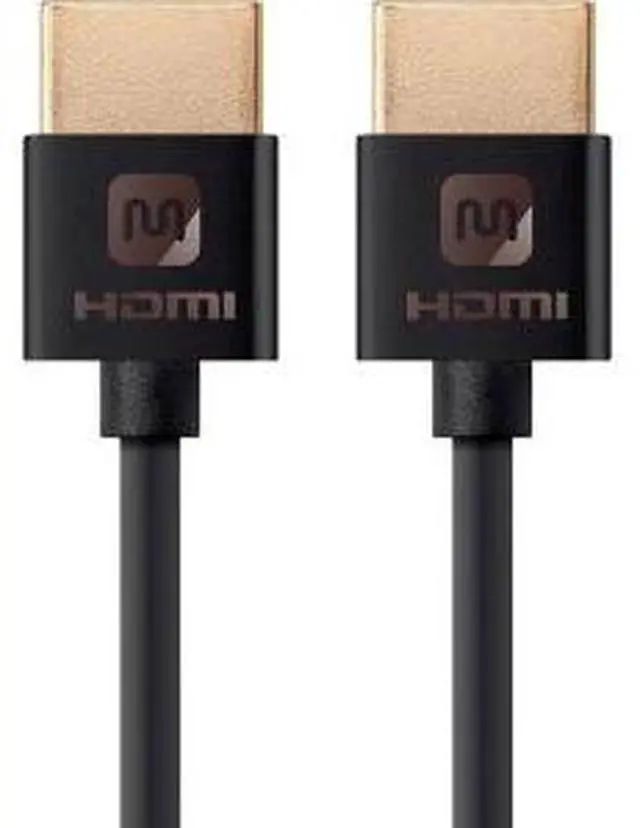 Alt view image 2 of 20 - Monoprice HDMI Cable - 6 Feet - Black | High Speed, 4K@60Hz, HDR, 18Gbps, 36AWG, YUV 4:4:4, Compatible with UHD TV and More - Ultra Slim Series