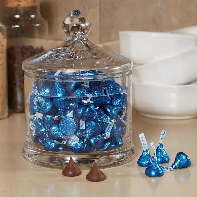 Alt view image 2 of 5 - KISSES Milk Chocolate Dark Blue Wrappers 60 oz Bag HEC60194