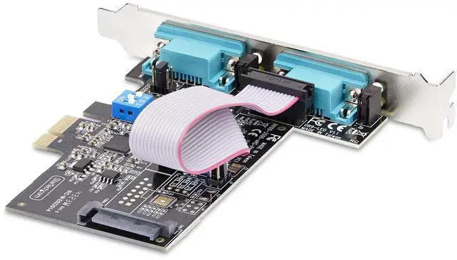 Alt view image 2 of 7 - StarTech Dual-Port PCI Express to DB9 Serial Card 2S232422485-PC-CARD