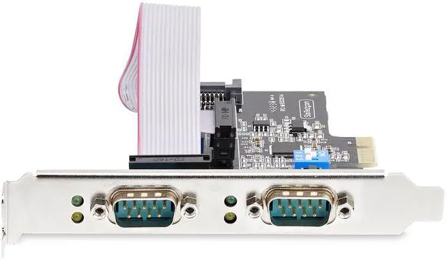 Alt view image 3 of 7 - StarTech Dual-Port PCI Express to DB9 Serial Card 2S232422485-PC-CARD
