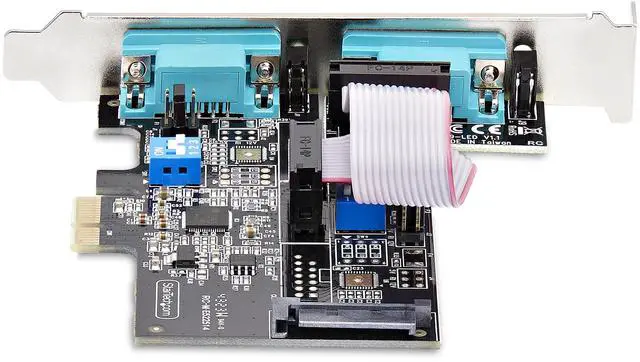 Alt view image 4 of 7 - StarTech Dual-Port PCI Express to DB9 Serial Card 2S232422485-PC-CARD